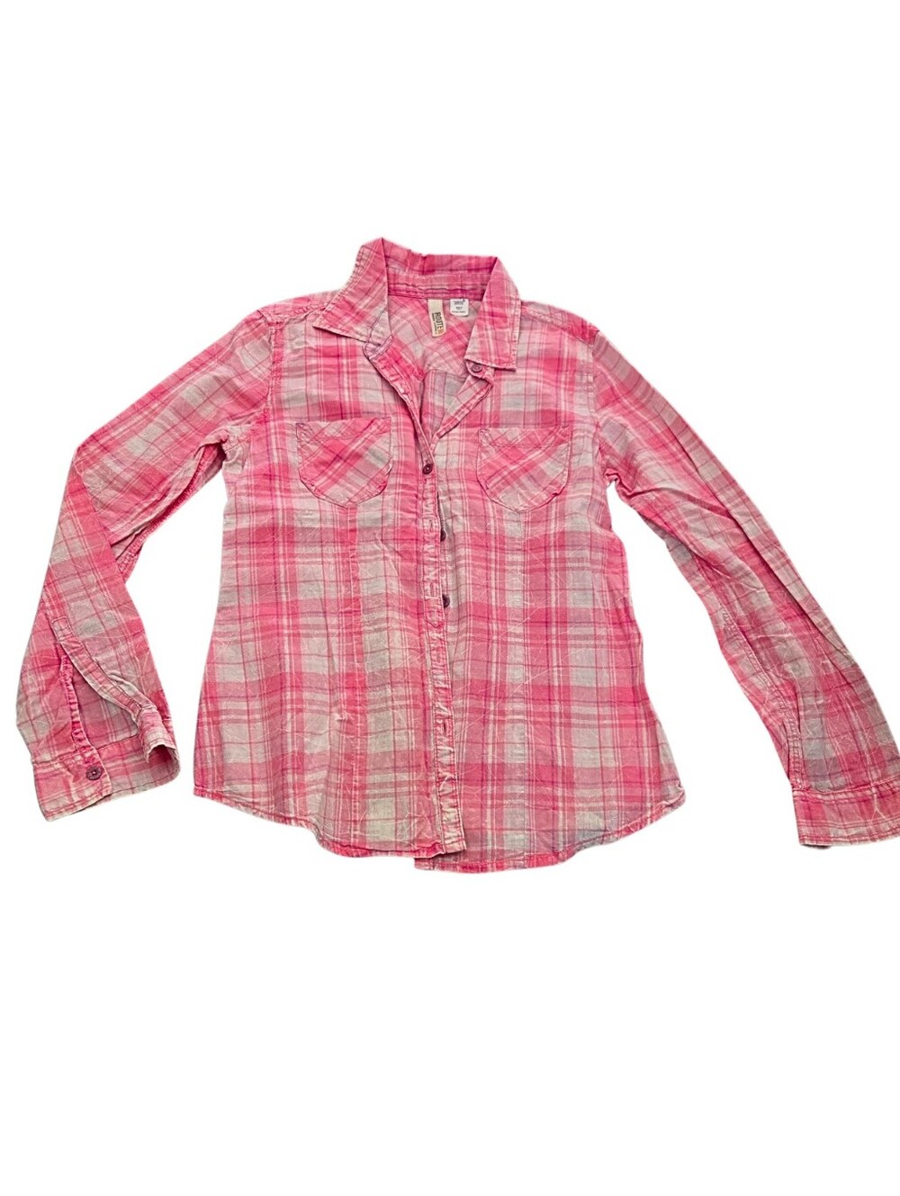 Vtg Route 66 Plaid, Button Front Top, Western Style, Sz XS